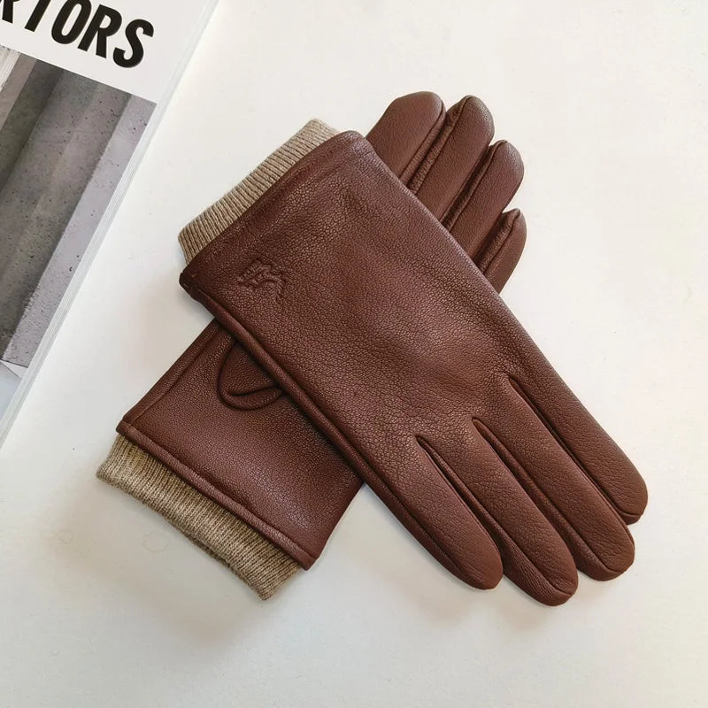 Men's Ravello Lined Faux Leather Gloves