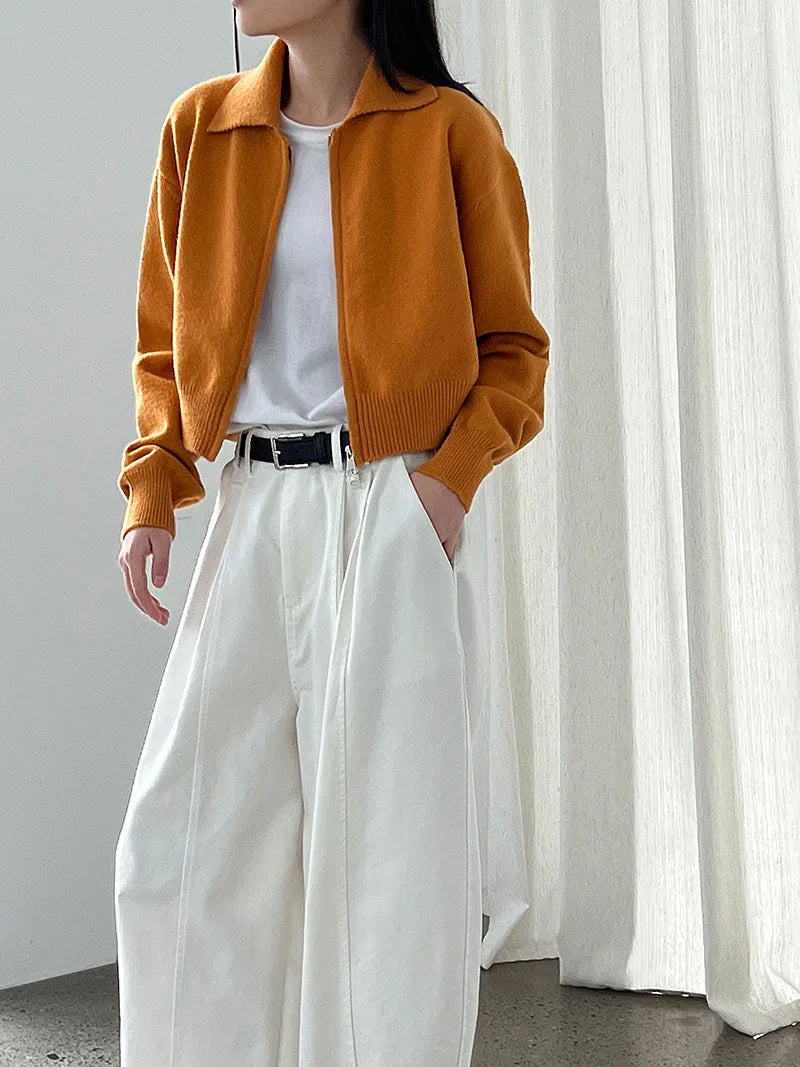 Sorella Double-Zip Knit Cardigan