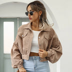 Calvi Cropped Corduroy Blend Jacket