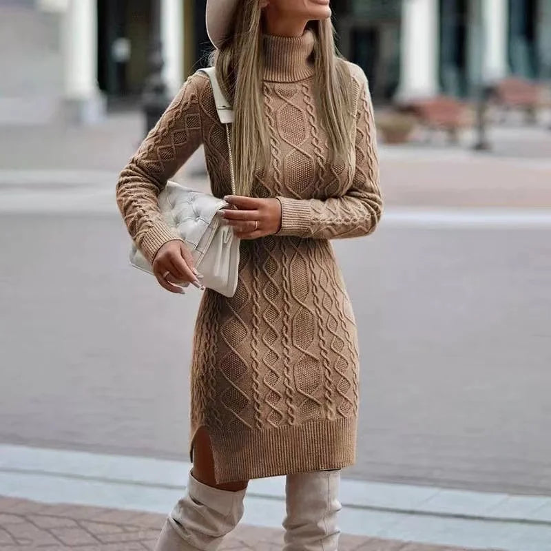 Veronae Knit Turtleneck Dress