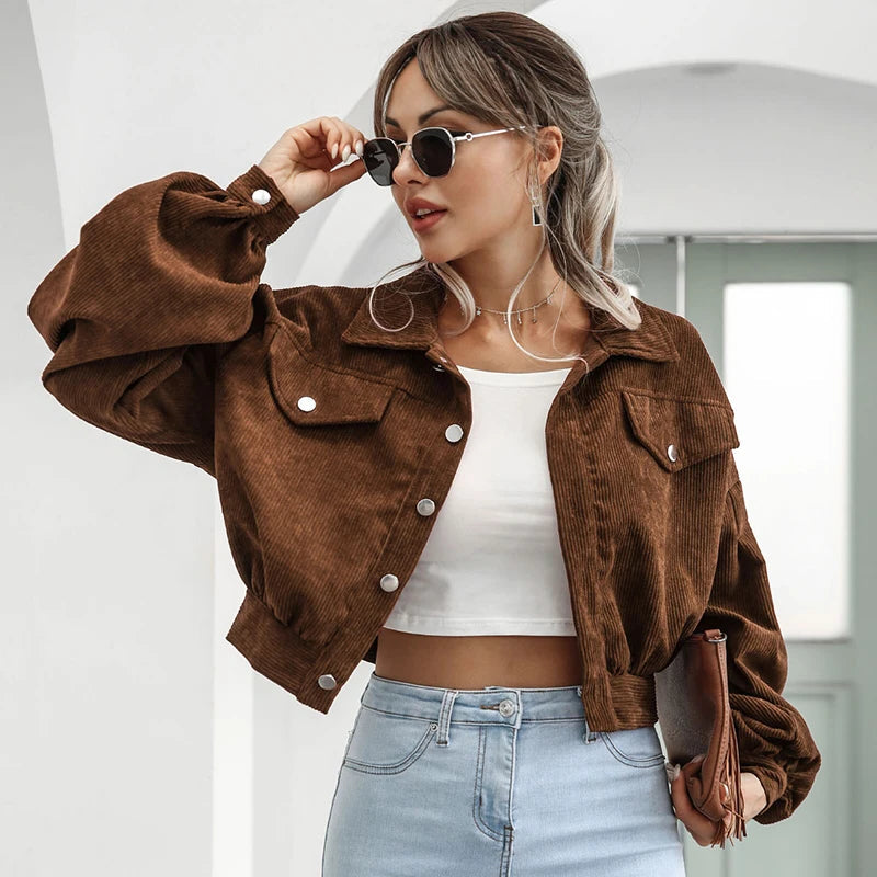 Calvi Cropped Corduroy Blend Jacket