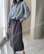 Sirena Denim Contrast Cardigan