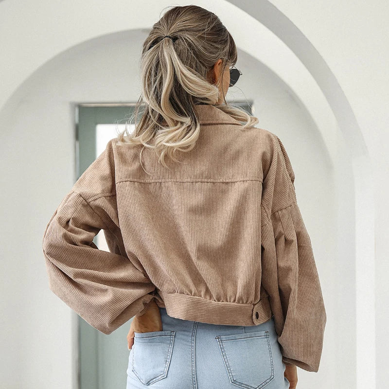 Calvi Cropped Corduroy Blend Jacket
