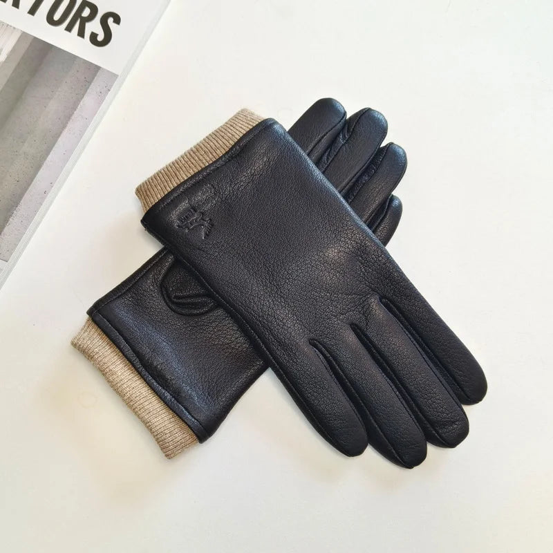 Men's Ravello Lined Faux Leather Gloves