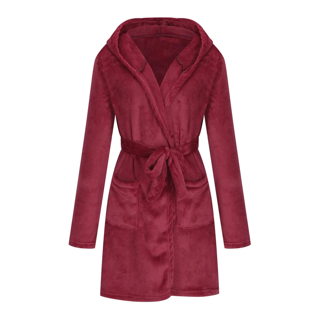 Marivelle Plush Hooded Robe