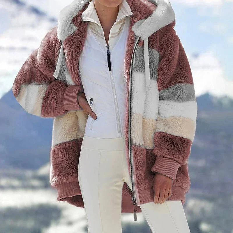 Women’s Arlena Plush Colorblock Overcoat