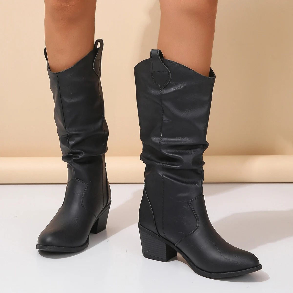Marenca Western Mid-Calf Boots