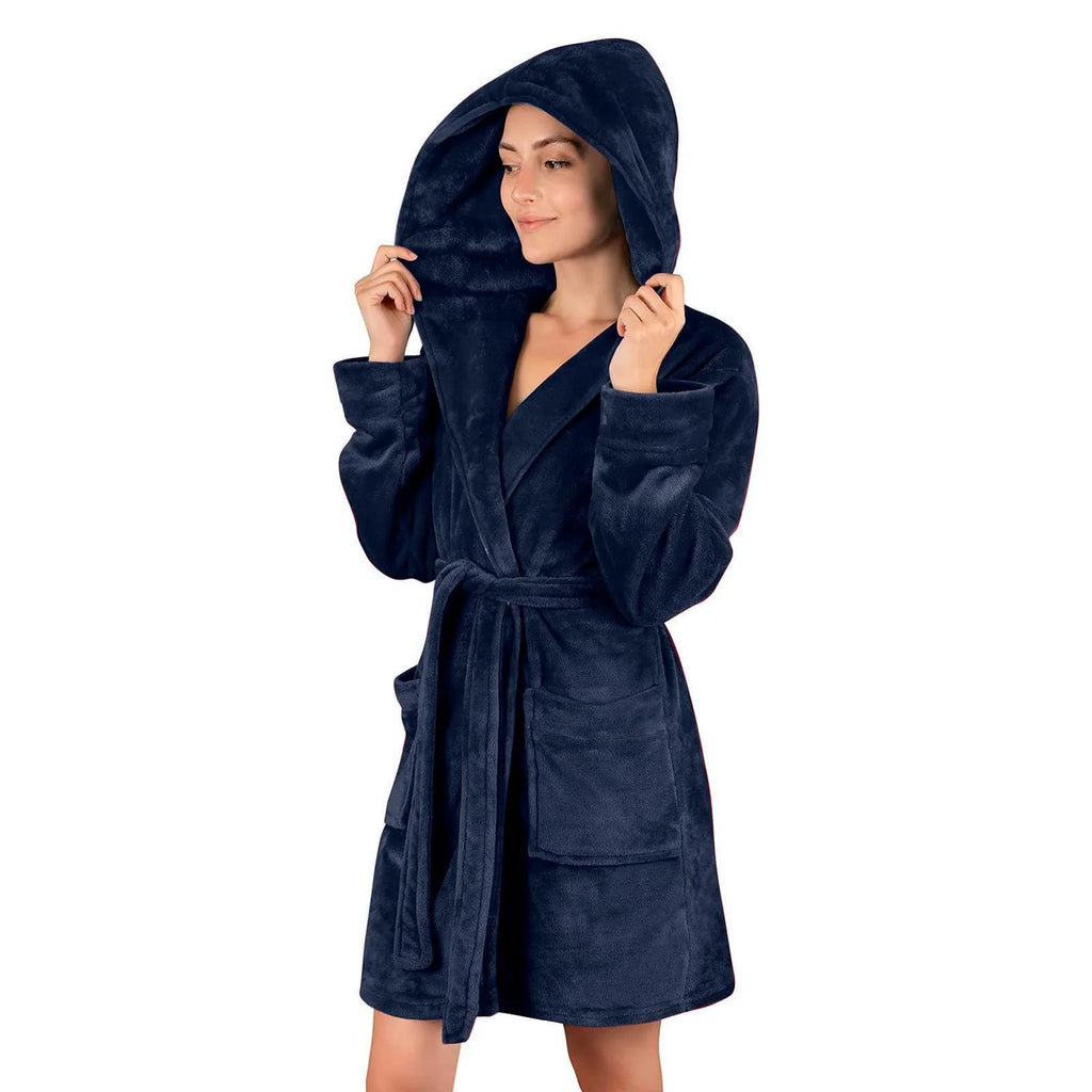 Marivelle Plush Hooded Robe