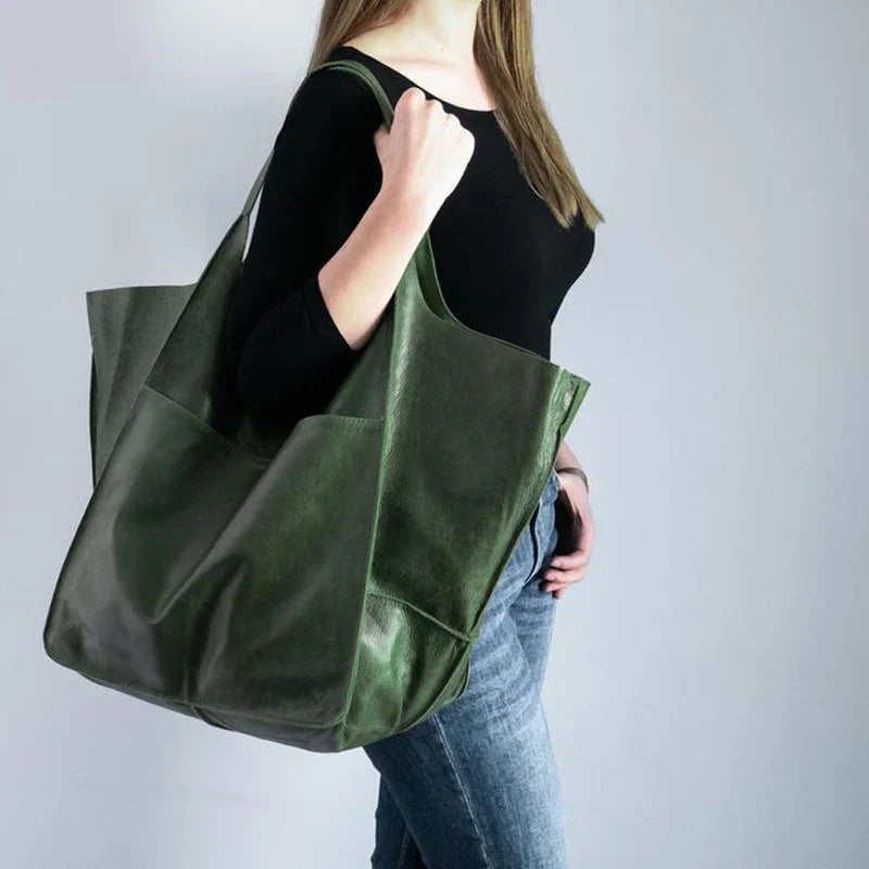 Women’s Luxe Oversized Leather Tote