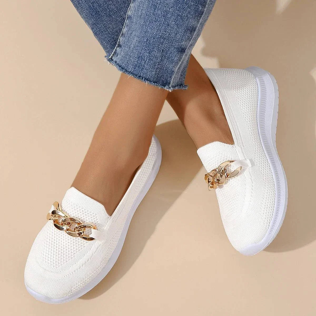 Aurelia Gold Knot Loafers