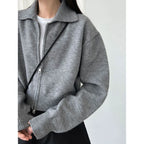 Sorella Double-Zip Knit Cardigan