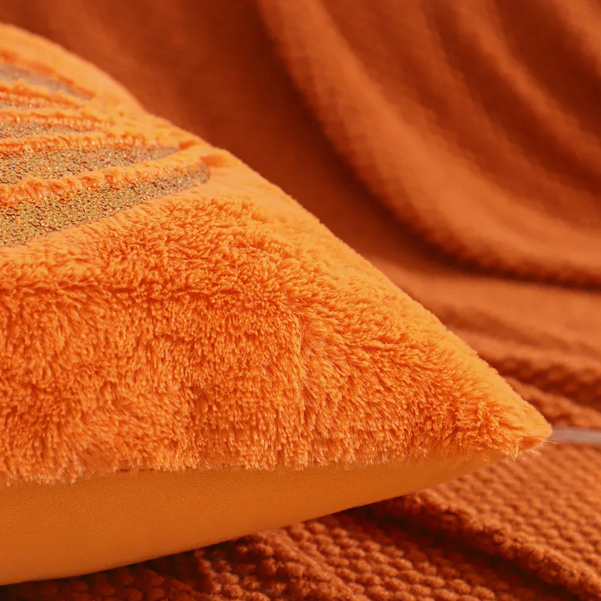 Embroidered Pumpkin Pillow covers