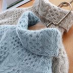 Aveline Braided Cashmere Turtleneck Sweater