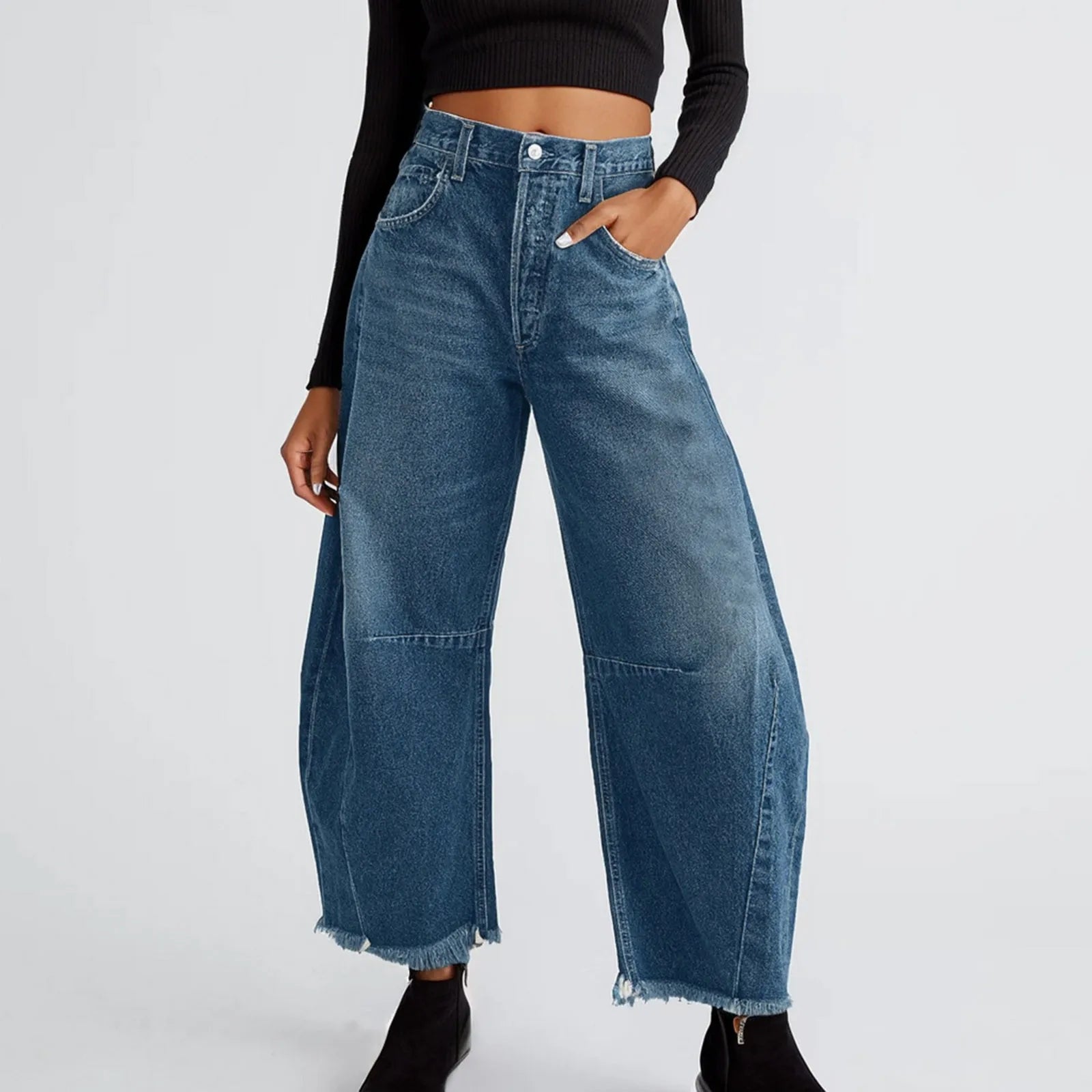 Arlena Distressed High-Rise Jeans