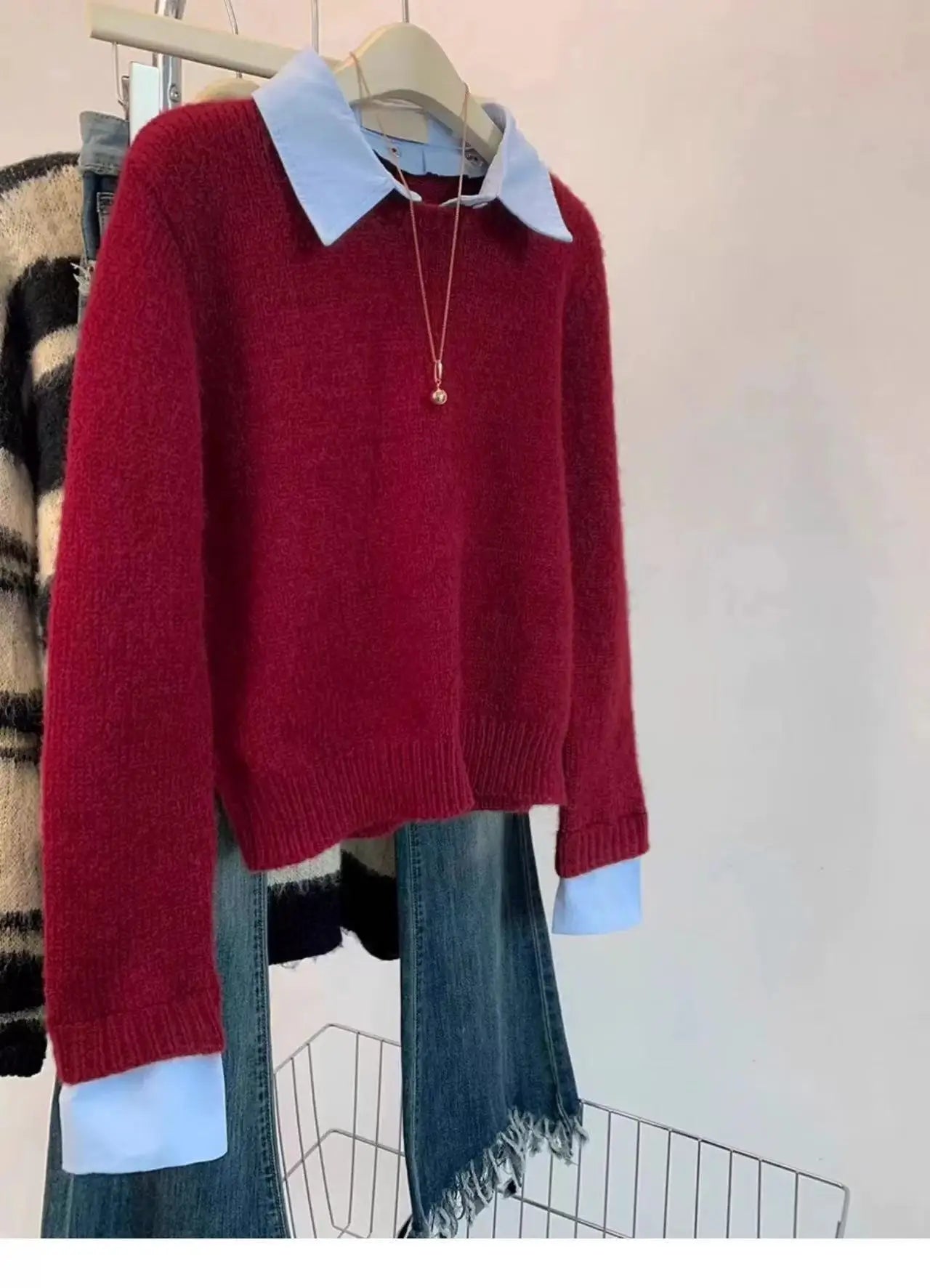 Sovana Layered Collar Sweater