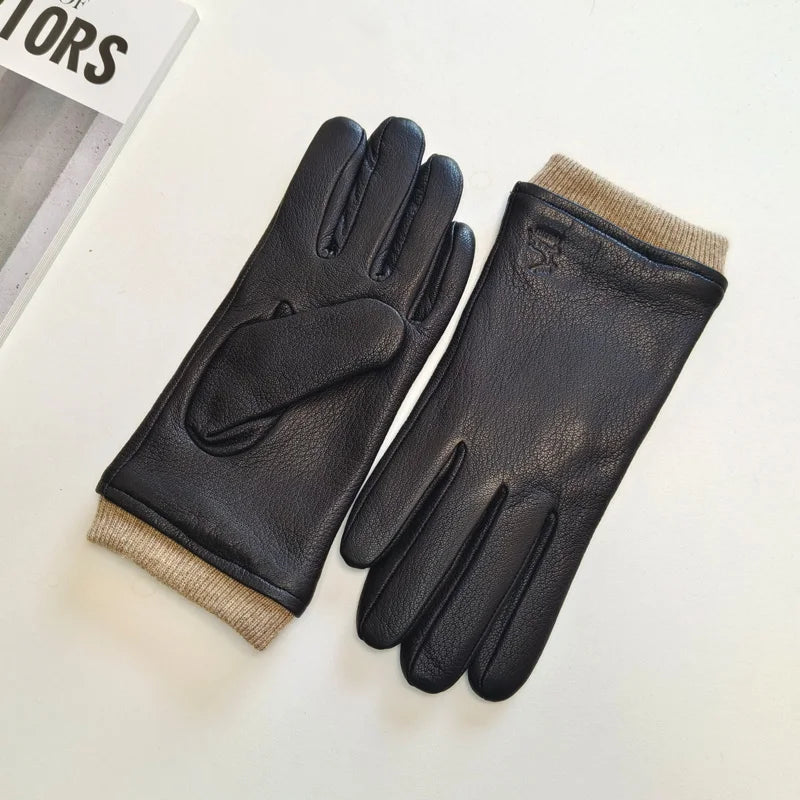 Men's Ravello Lined Faux Leather Gloves