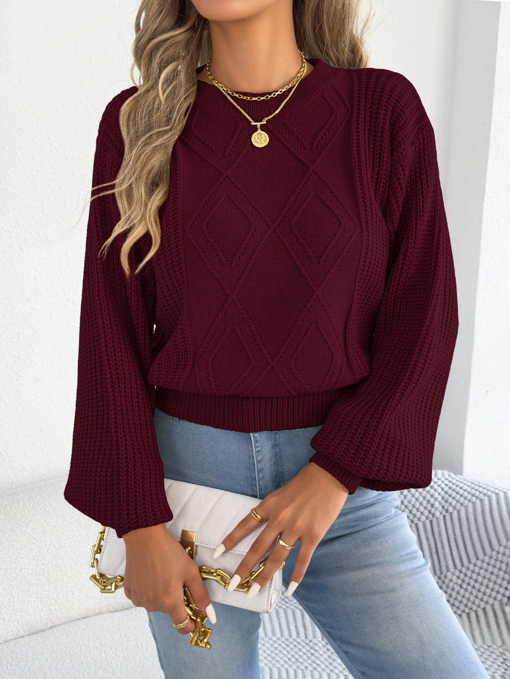 Raverno Knit Lantern Sweater