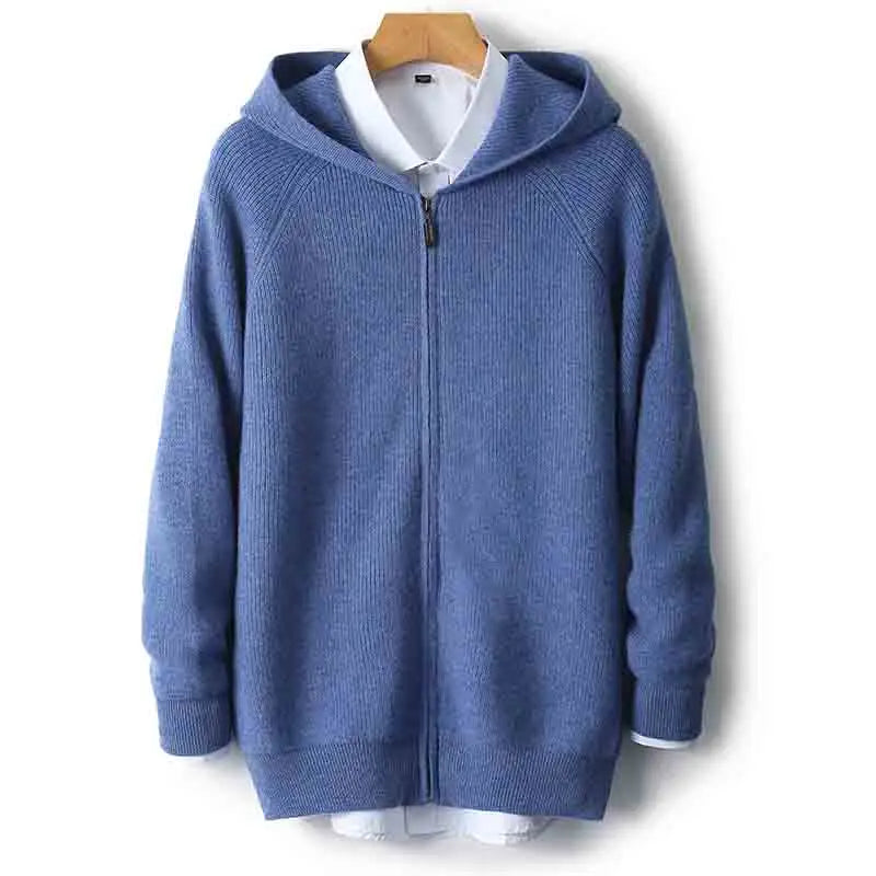 Alsten Merino Wool Zip-Up Sweater