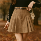 Esmée Textured Pleated Skirt