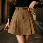 Esmée Textured Pleated Skirt