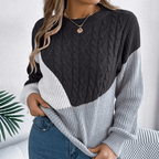 Marvella Color-Block Knit Sweater