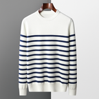Men’s Laurent Striped Wool Crewneck Sweater