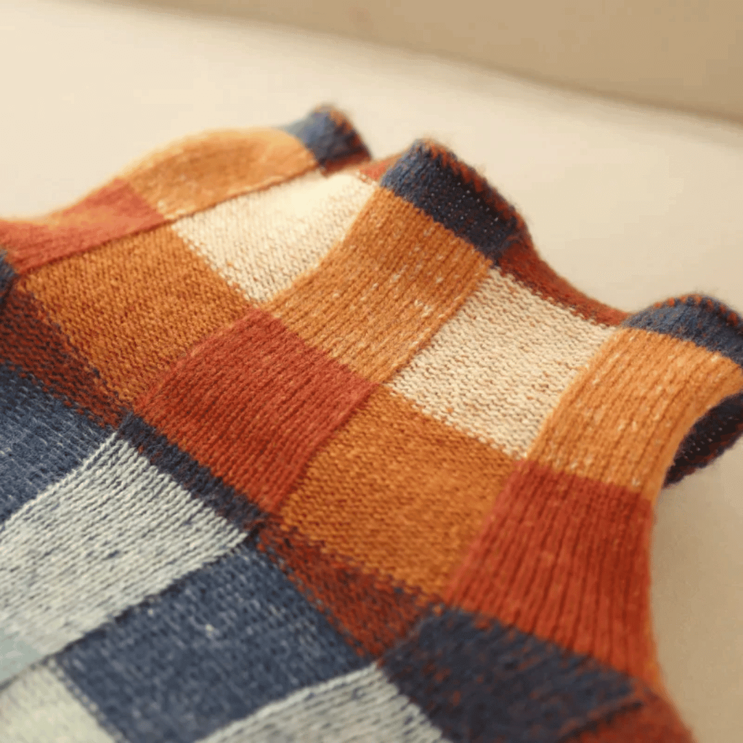 Siena Patchwork Cashmere Turtleneck Sweater