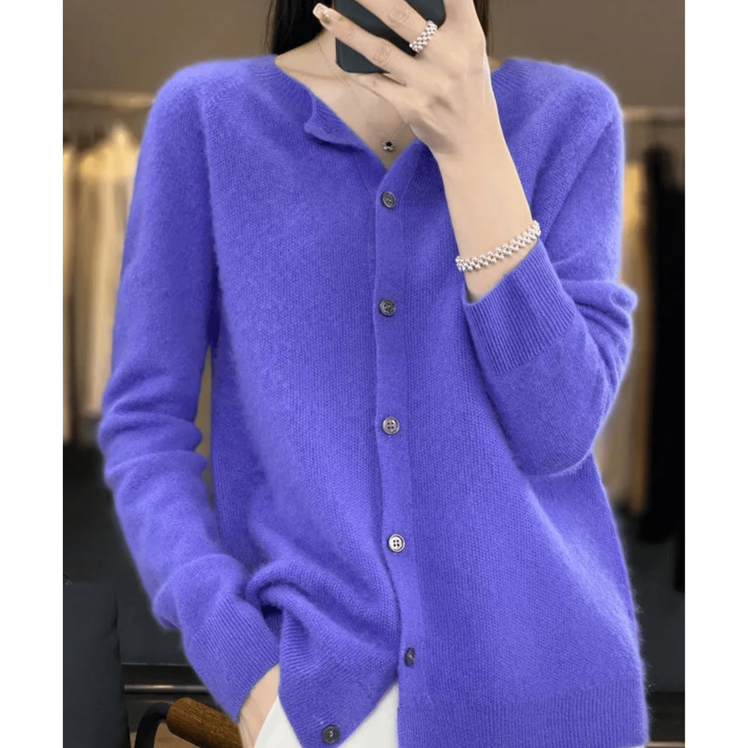 Livia Cashmere V-Neck Cardigan
