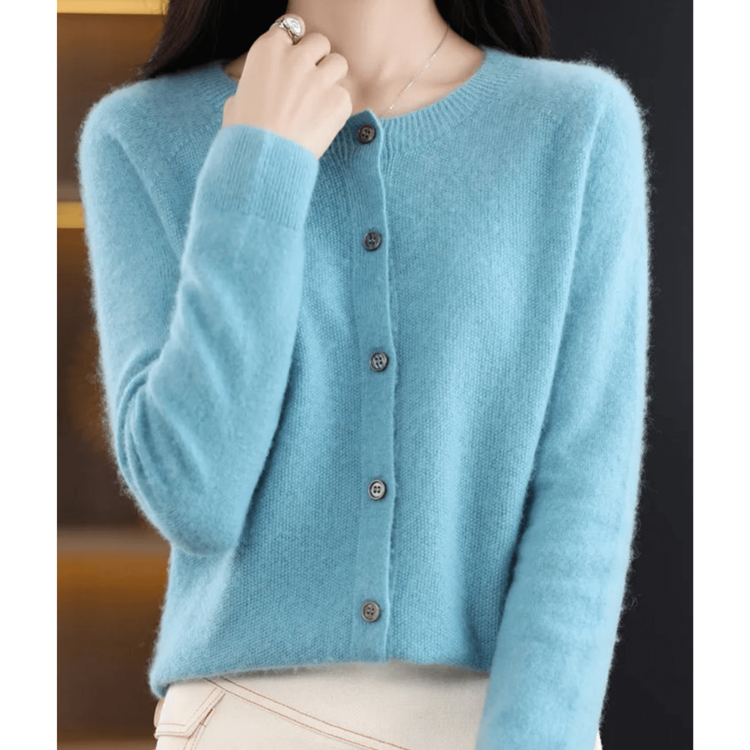 Livia Cashmere V-Neck Cardigan