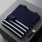 Men’s Laurent Striped Wool Crewneck Sweater