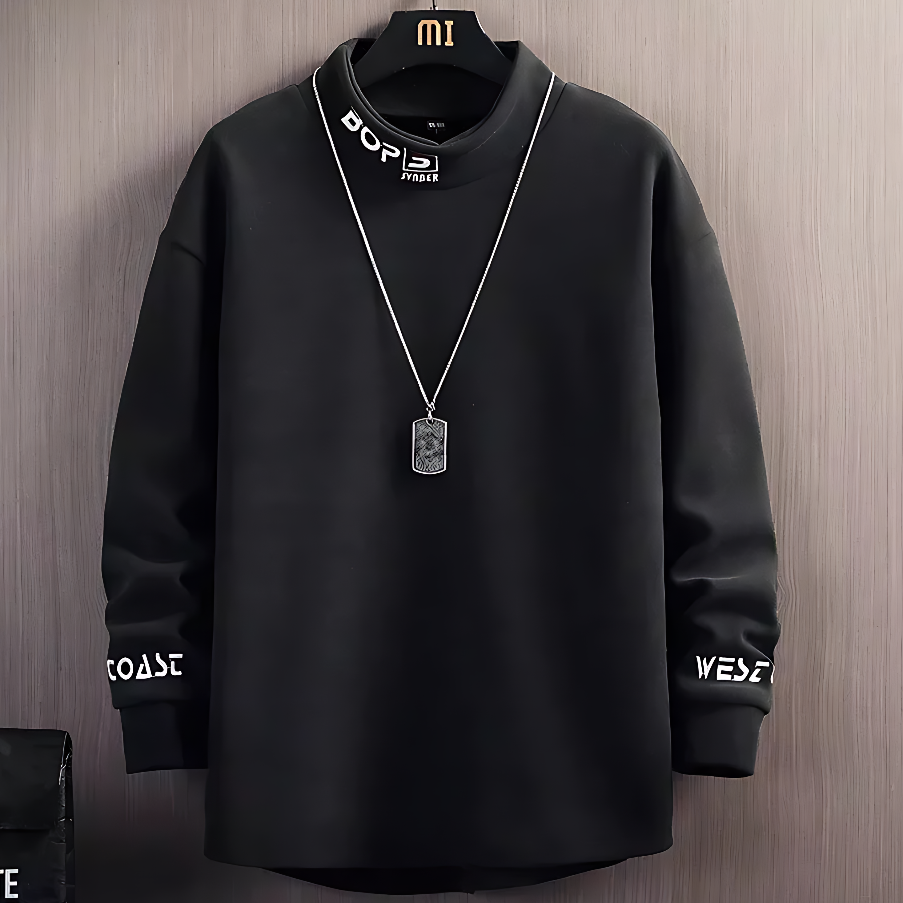 Milano Embroidered High Collar Hoodie