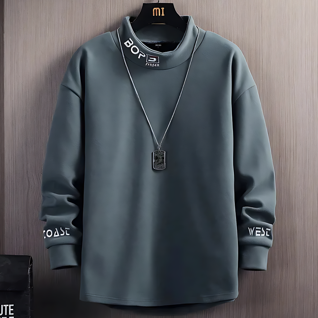 Milano Embroidered High Collar Hoodie