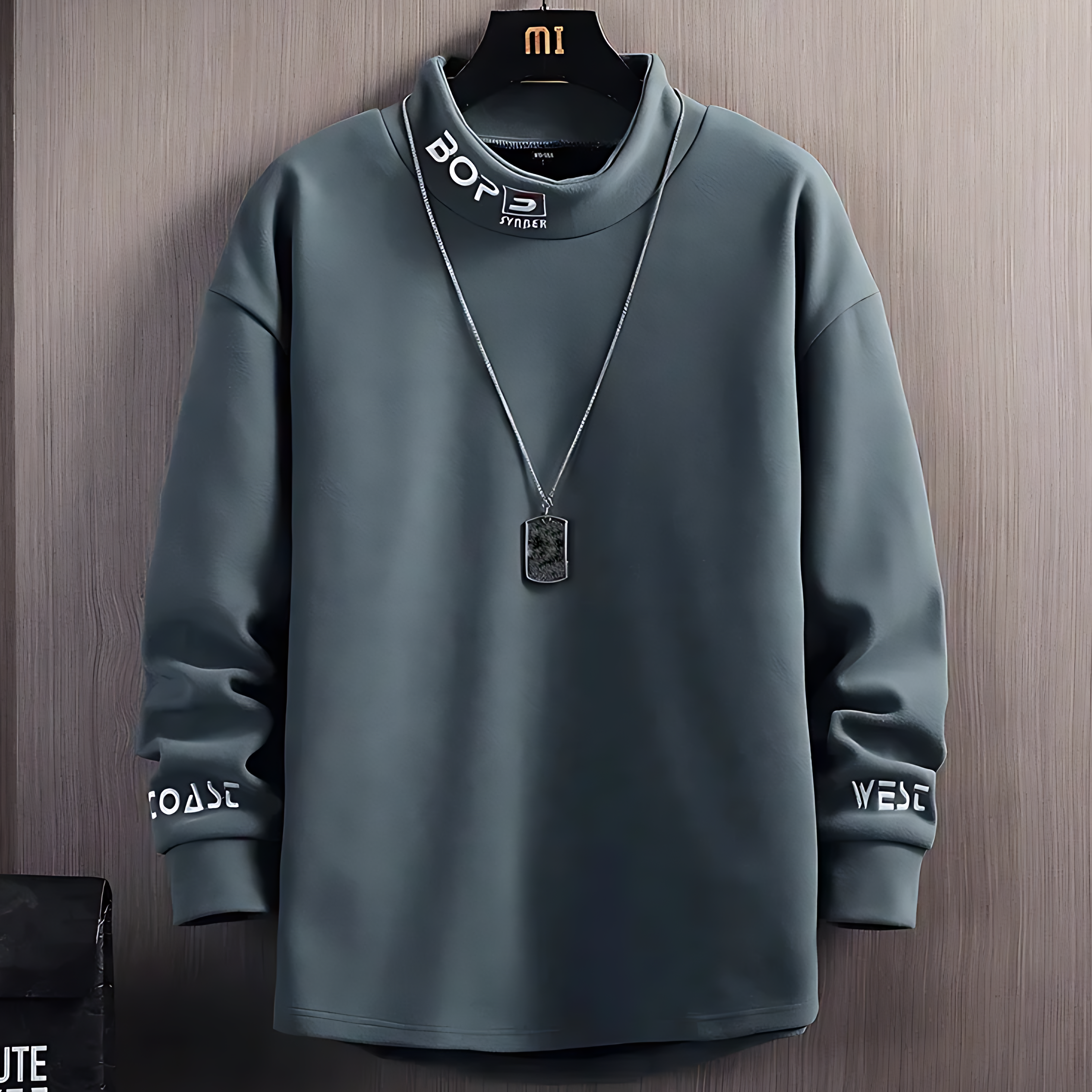 Milano Embroidered High Collar Hoodie