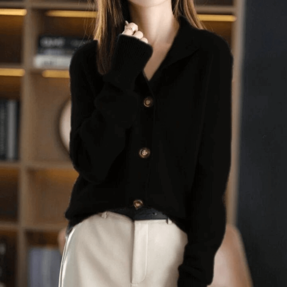 Milan Cashmere Button Cardigan