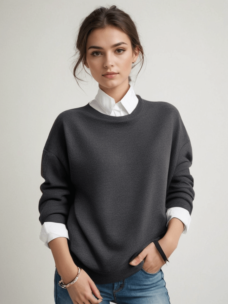 Aurelia Pure Cashmere Crewneck Sweater