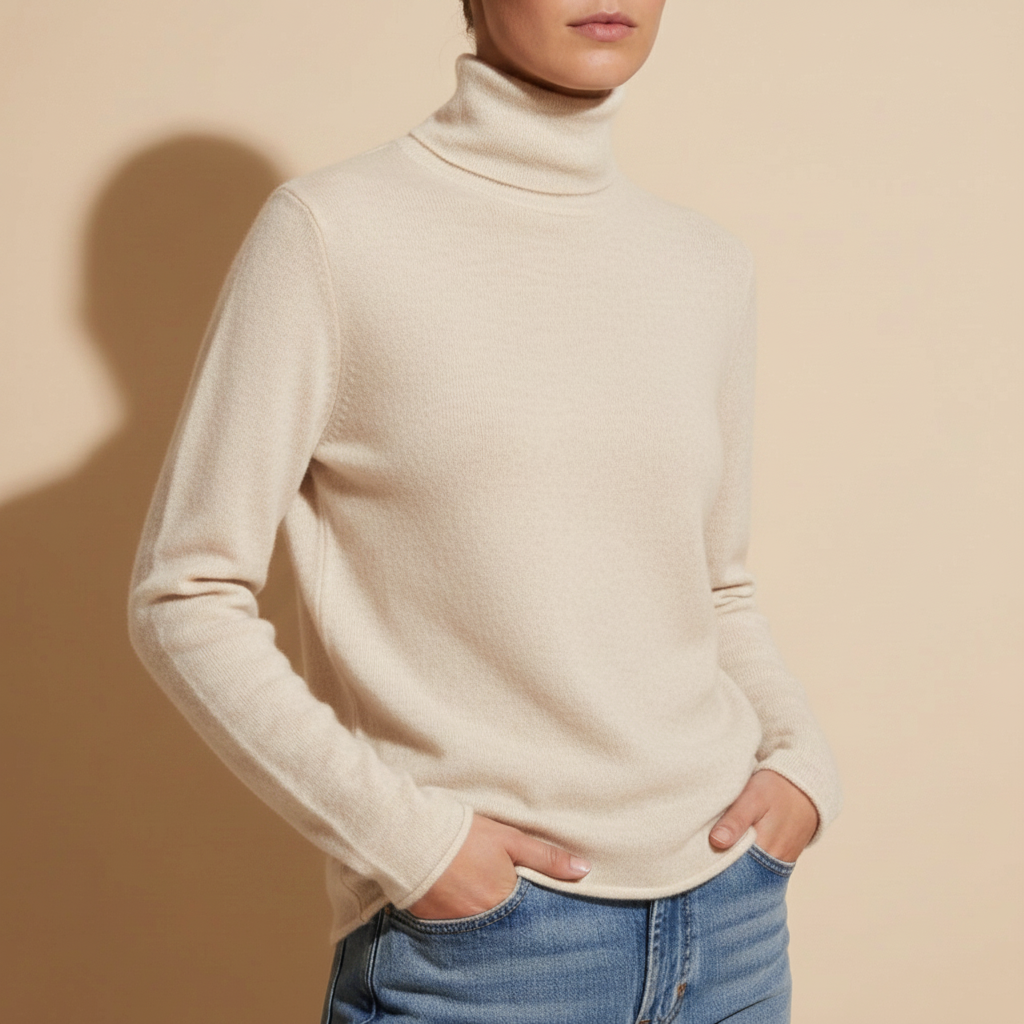 Ava Merino Wool Blend High Neck Sweater