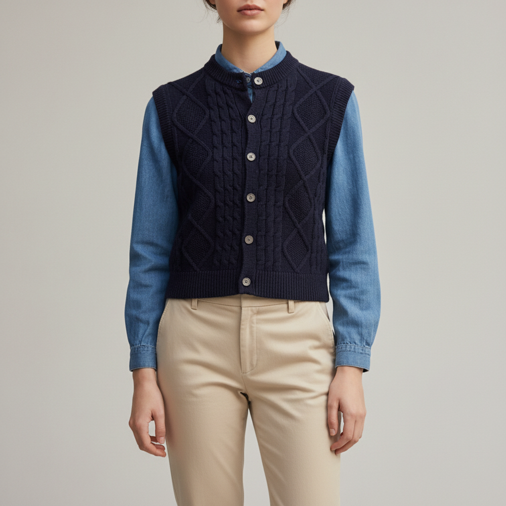 Montana Layered Cable Knit And Denim