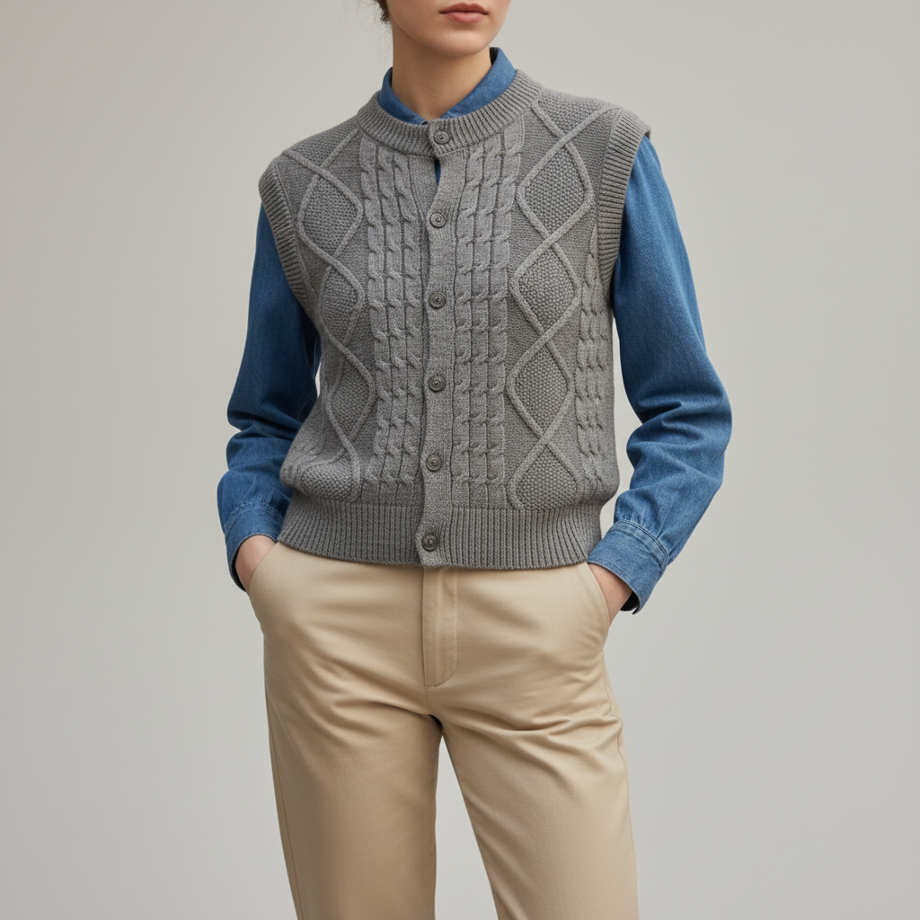 Montana Layered Cable Knit And Denim
