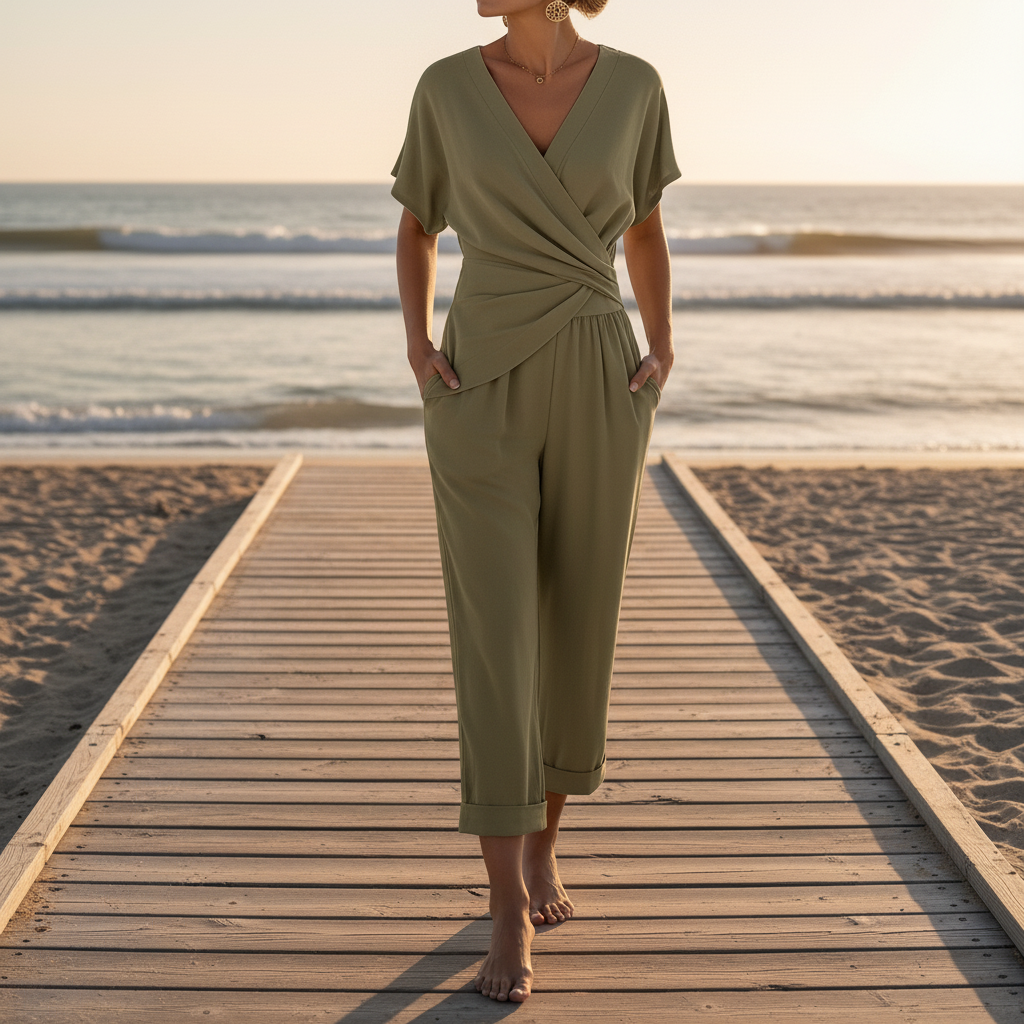 Ella Wrapover Two Piece Trouser Suit