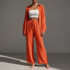 Elodie-Mae Two Piece Linen-Style Trouser Set