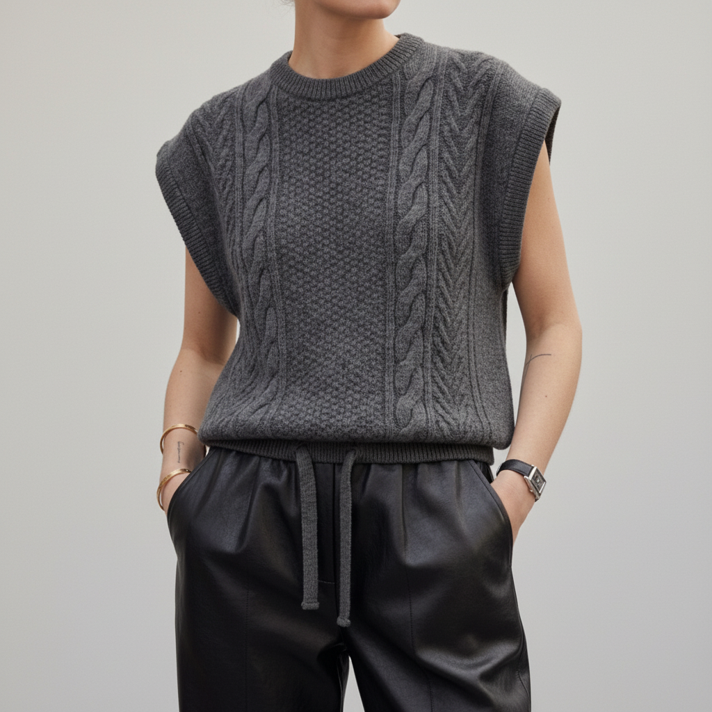 Riley Oversized Chunky Cable Knit Top