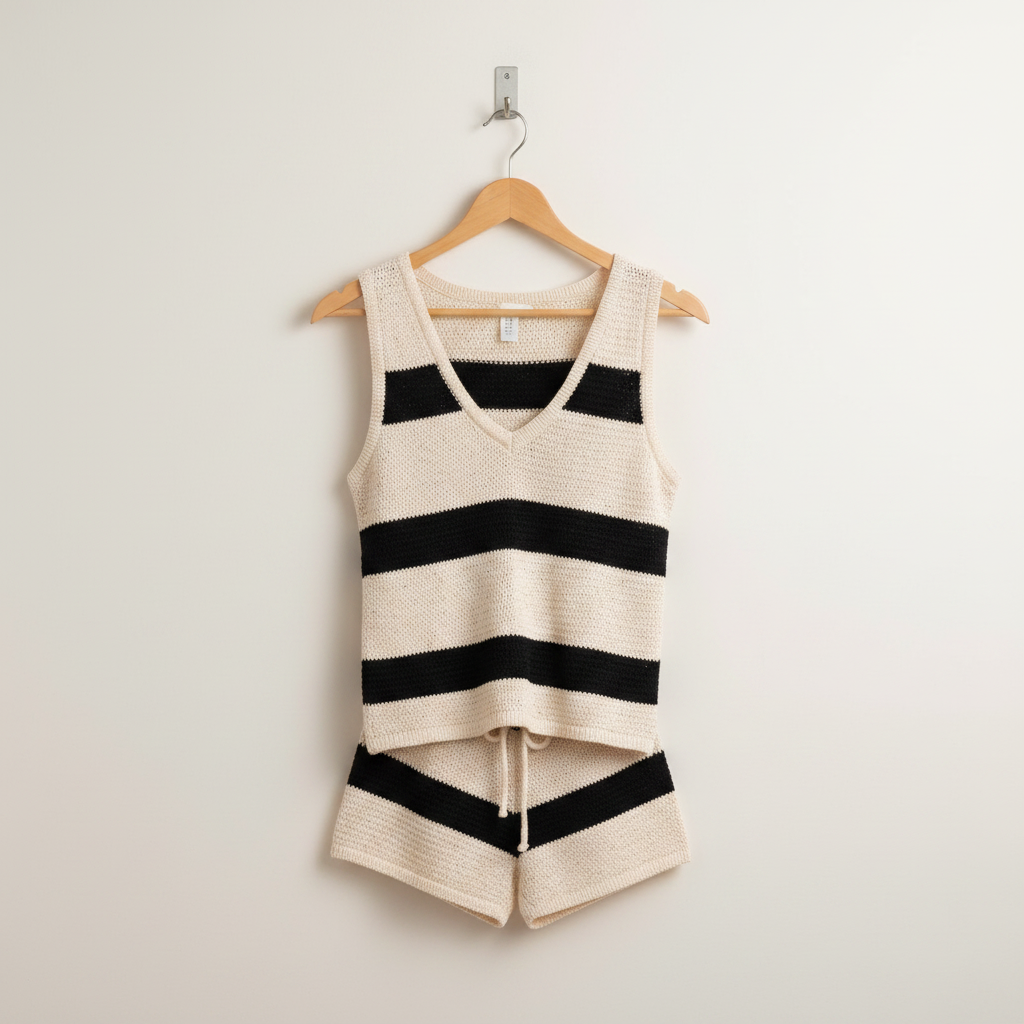 Eleanor Two Piece Beach Vest And Shorts