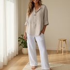 Tallulah Linen-Style Relaxed Overshirt