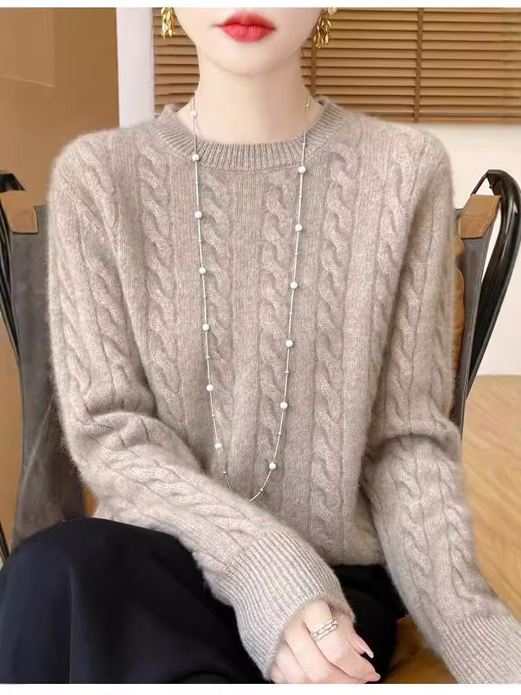 Women’s Luxury Cashmere Cable Knit Pullover