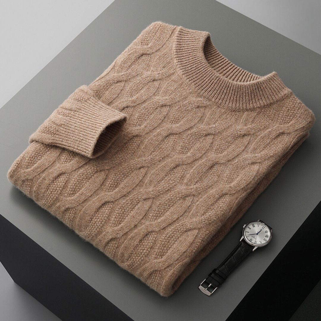 Men’s Cashmere Polo Knit Sweater