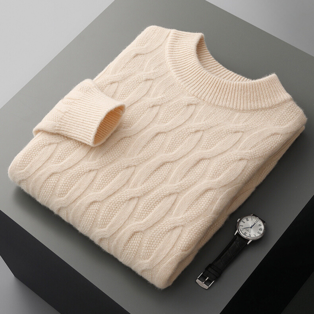 Men’s Cashmere Polo Knit Sweater