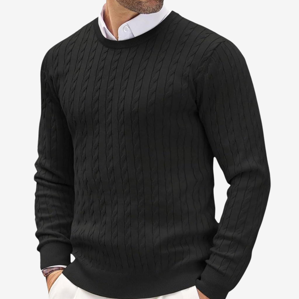 Men’s Classic Cashmere Cable Knit Sweater