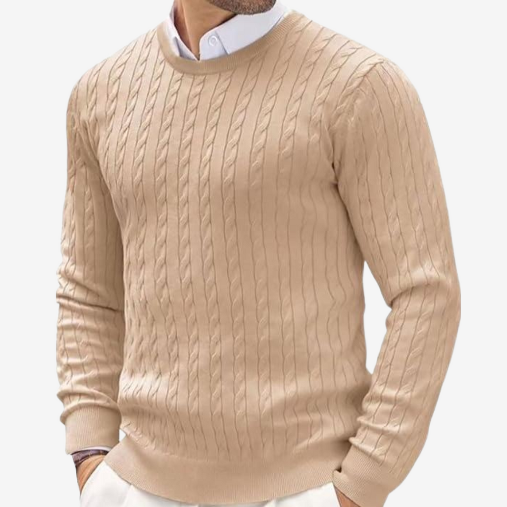 Men’s Classic Cashmere Cable Knit Sweater