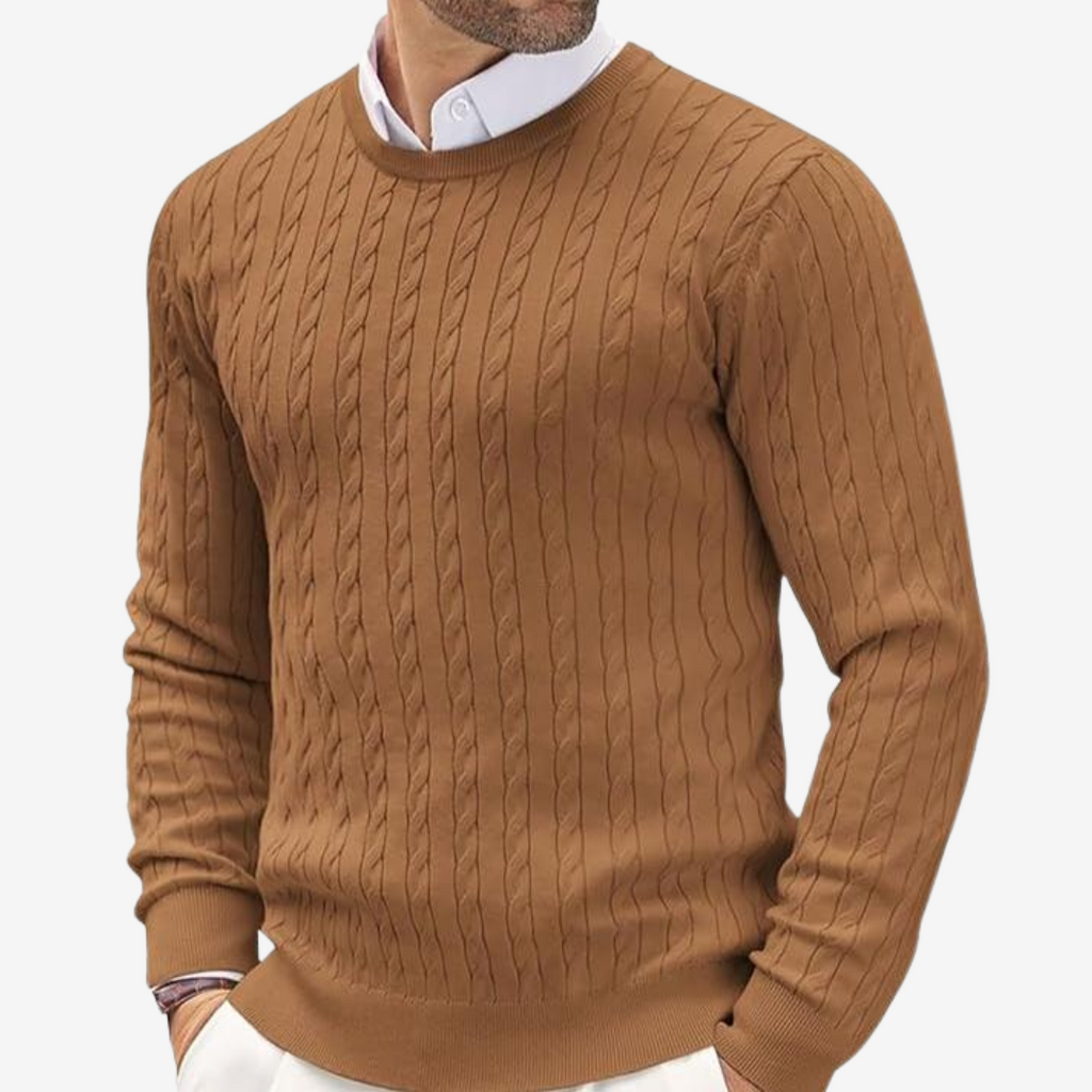 Men’s Classic Cashmere Cable Knit Sweater