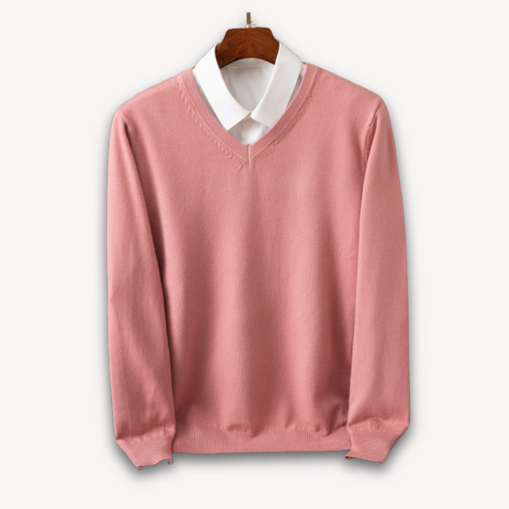 Men’s Premium Cashmere V-Neck Sweater